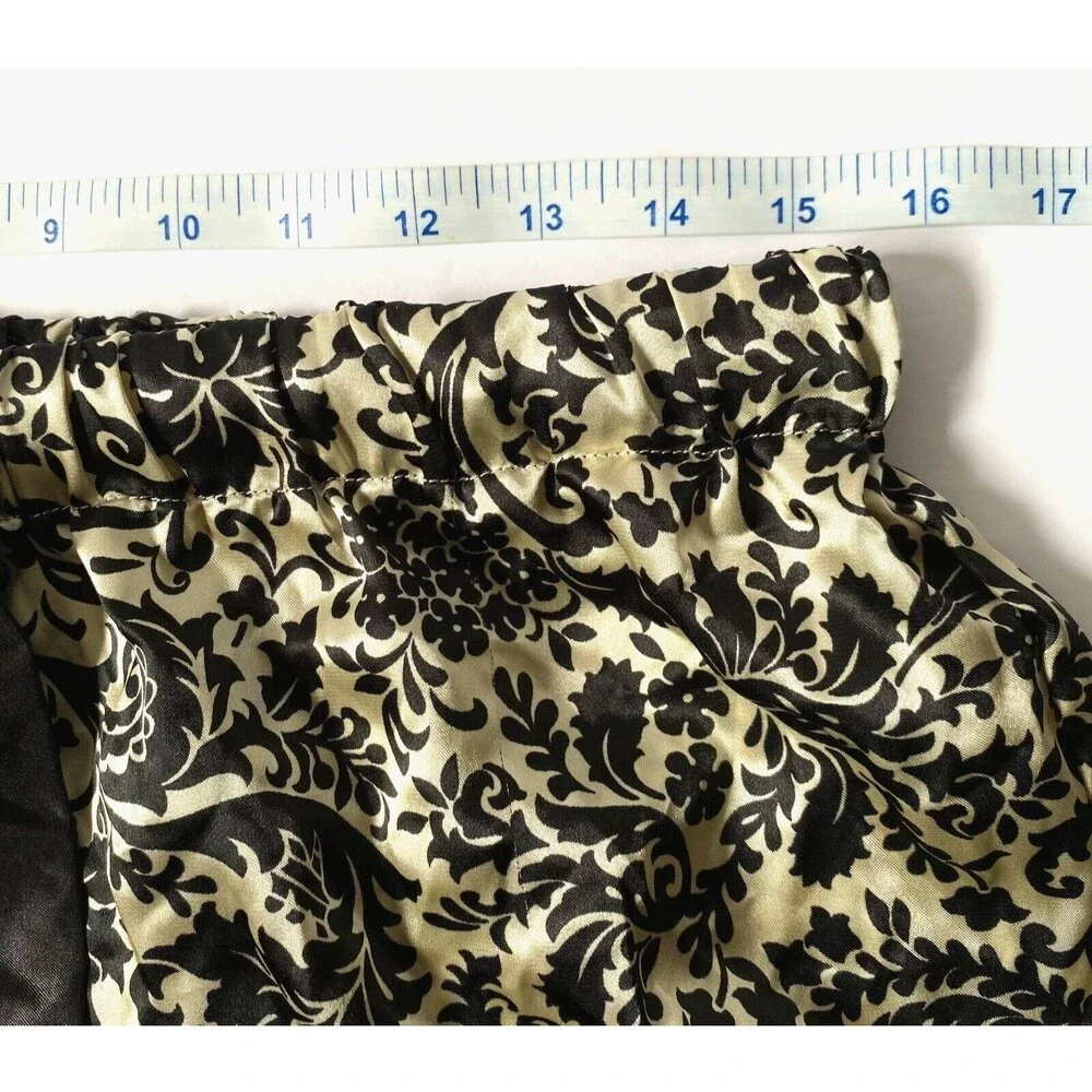 Soft Moments Pajama Satin Lounge Pants Size 14/16 Multicolor Damask Pattern
